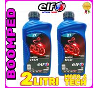 ELF 2 LT OLIO MISCELA MOTO 2 TECH SINTETICO 2T MOTO SCOOTER CICLOMOTORE 02ET01