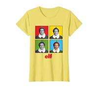 Elf Buddy Quattro Volti Maglietta, Donna, Limone, XXL
