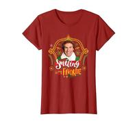Elf Buddy Sorridente è Il Mio Natale Preferito Maglietta, Donna, Mirtillo Rosso, 3XL