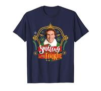 Elf Buddy Sorridente è Il Mio Natale Preferito Maglietta, Uomo, Navy, 5XL