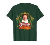 Elf Buddy Sorridente è Il Mio Natale Preferito Maglietta, Uomo, Verde Foresta, XXL