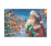 Elf Deer Forest Wildlife Wild Nature Puzzle 1000 Pezzi Multicolore Per Famiglia in Vacanza Happy Time Rompicapo Creativo Giochi Da Tavolo Intelligenza E Relax Durante Le Ferie 1000 PCS