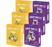 Elf-family Premium Pasta di Konjac Pochi Carboidrati- Vegano - 240g x6 Scatole(12 Porzioni), Shirataki Noodles Ipocalorica/Senza Zucchero e Glutine- Spaghetti & Fettuccine