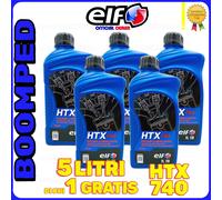 ELF HTX 740 75W KART MOTO OLIO RACING CAMBIO E FRIZIONE A SECCO 5 LITRI 05ET09
