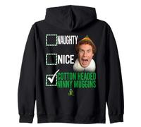 Elf Not Naughty Not Nice Felpa con Cappuccio
