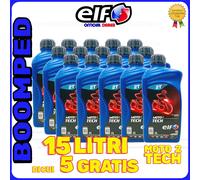 ELF OLIO MISCELA 15 LT MOTO 2 TECH SINTETICO 2T MOTO SCOOTER CICLOMOTORE 15ET01