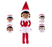 Elf on the Shelf Plushee Pal Snugglers - Elfo tenero, carino e adorabile ragazza elfo con occhi marroni: 30,5 cm di peluche di alta qualità (nero/tonalità scura)