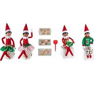 Elf on the Shelf - Set di accessori per feste, pigiama a ciambella e set da panettiere per elfi, set di abiti da elfo natalizio
