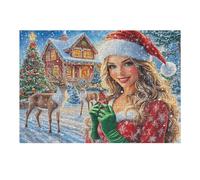 Elf Pine Tree Forest Wild Nature Rural Puzzle 300 Pezzi Gioco Creativo Per Ragazzi Happy Time Intelligenza Educativa Rompicapo Idea Regalo Per Figlio A Natale E Compleanno 300 PCS