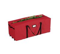 Elf Stor Premium Rolling Duffle Bag Style Christmas Tree Storage Bag, Red, x-Large