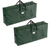 Elf Stor - Set di 2 borse portaoggetti per albero di Natale, extra large, decorazioni natalizie, per alberi artificiali smontati da 2,5 m e ghirlande (verde)