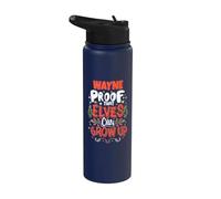 Elf Wayne Funny ChristmasWayne Nome Personalizzato Stainless Steel Insulated Water Bottle