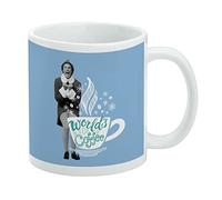 Elf World's Best Cup of Coffee, tazza da caffè in ceramica, idea regalo per caffè, tè e bevande calde, 325 ml, bianco