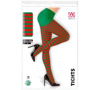 ELFA Collant da elfo verdi con strisce rosse uniw