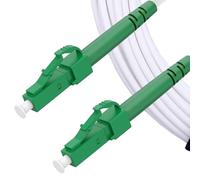 Elfcam® - 0,5m Cavo in Fibra Ottica da LC/APC a LC/APC Monomodale Simplex,OS2 9/125μm LSZH Bianco (0,5M)