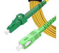 Elfcam® - 0,5m Cavo in Fibra Ottica da SC/APC a LC/APC Monomodale Simplex,OS2 9/125μm LSZH Giallo (0,5M)