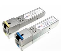 Elfcam® - 1 Pair Modulo BIDI SFP 1,25G, Connettore cavo in Fibra Ottica Monomodale SC, DDM 10KM (TX 1310nm et TX 1550nm)