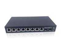 Elfcam® - 10 Gb Switch in fibra ottica compatibile con Freebox Ultra, con 2 porte 10G SFP+ e 8 porte 2,5 Gigabit Ethernet RJ45, Plug & Play non gestito (2 porte 10Gb SFP+ e 8 porte 2,5G RJ45)