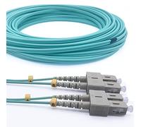 Elfcam® - 100m Cavo Fibra Ottica OM3 SC/UPC a SC/UPC Multimodale Duplex 50/125um LSZH, 100 Metri