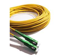 Elfcam - 100m Cavo Fibra Ottica SC/APC per SC/APC Simplex Monomodale 9/125μm LSZH, Giallo per TIM, Vodafone, WindTre, Fastweb, Iliad
