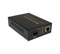Elfcam® - 10G Convertitore Ethernet in Fibra con 1x Porta RJ45 10Gigabit a 1x Porta SFP+ Nero