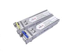 Elfcam® - 2 Pezzi SFP 1,25Gb, Connettore Cavo in Fibra Ottica Monomodale LC/UPC, TX1310nm / TR1550nm e TX1550nm / RX1310nm, 10 KM DDM