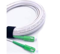 Elfcam® - 20m Cavo Fibra Ottica SC/APC per SC/APC Simplex Monomodale 9/125μm LSZH, Bianco/Verde, 20M