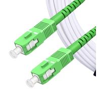 Elfcam® - 20m Cavo in Fibra Ottica da SC/APC a SC/APC Monomodale Simplex,OS2 9/125μm LSZH Bianco (20M)