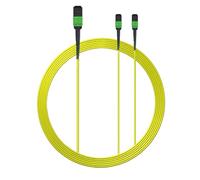 Elfcam - 20m MPO 16 Fibre verso 2x MPO 8 Fibre Monomodali OS2 9/125 μm, Polarità di Tipo B, 20 Metri, 16 Fili