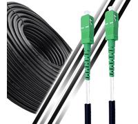 Elfcam - 25m Cavo in Fibra Ottica per Esterni e Interni, Simplex Monomode SC/APC a SC/APC per Vodafone TIM Windtre e Fastweb, 25 Metri