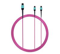 Elfcam - 25m MPO 16 Fibre verso 2x MPO 8 Fibre Multimodale OM4 50/125 μm, Polarità di Tipo B, 25 Metri, 16 Fili