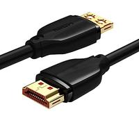 Elfcam® - 2m Cavo 4K Ultra HD HDMI2.0 ad Alta Velocità, da Maschio a Maschio Che Supporta Formati 3D e con Ethernet e Supporto 4K/60FPS Nero 2m