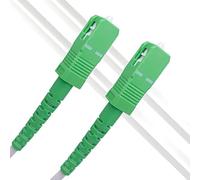 Elfcam - 30m Cavo Fibra Ottica SC/APC per SC/APC Simplex Monomodale 9/125μm LSZH, Compatibile con Fibra FTTH, Bianco,(30M)