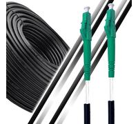 Elfcam® - 30m Cavo in Fibra Ottica per Esterni, da LC/APC a LC/APC OS2 Simplex, Monomodale, Diametro Cavo 5,0 mm, 30 Metri