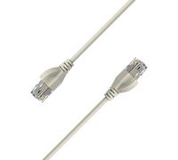 Elfcam® - 30m Ethernet Cat 6A Ultra Slim 10Gbps 32AWG UTP OD2,8mm 500MHz, 10Gb Thin RJ45 Cat 6A Patch Cord per LAN, Router, Modem, Xb Laptop e Server, Bianco, 30 Metri