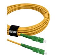 Elfcam - 40m Cavo Fibra Ottica SC/APC per SC/APC Simplex Monomodale 9/125μm LSZH, Giallo per TIM, Vodafone, WindTre, Fastweb, Iliad
