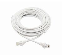 Elfcam® - 60m Cavo Ethernet Cat 6, Tondo Cavo di Rete LAN WAN, Cat6 26AWG, 1Gbps Con Connettori RJ45 di Alta Qualità, Bianco(60M)
