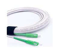 Elfcam - 70m Cavo Fibra Ottica SC/APC per SC/APC Simplex Monomodale 9/125μm LSZH, Compatibile con Fibra FTTH, Bianco,(70M)