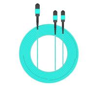 Elfcam - 70m MPO 16 Fibre verso 2x MPO 8 Fibre Multimodale OM3 50/125 μm, Polarità di Tipo B, 70 Metri, 16 Fili