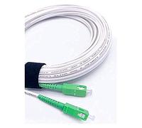 Elfcam® - 7m Cavo Fibra Ottica SC/APC per SC/APC Simplex Monomodale 9/125μm LSZH, Bianco/Verde, 7M
