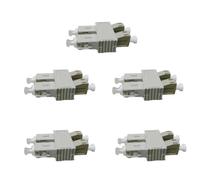 Elfcam® - Adattatore a Fibra Ottica Cavo Multimodale Duplex LC/UPC Femmina a SC/UPC Maschio, Confezione da 5