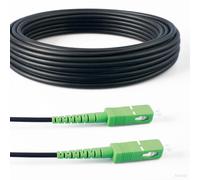 Elfcam - Cavo Fibra Ottica Con Armatura in Acciaio Corrugato SC/APC per SC/APC Simplex Monomodale, Compatibile Con TIM, Vodafone, Wind e Tre, 25M