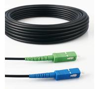 Elfcam Cavo Fibra Ottica con Armatura in Acciaio Corrugato SC/APC per SC/UPC simplex monomodale 9/125, Compatibile con Freebox Iliad (Free) (40M)