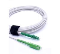 Elfcam® - Cavo Fibra Ottica LC/APC per SC/APC Simplex Monomodale 9/125μm OS2 LSZH, Bianco (20M)