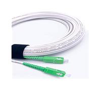 Elfcam - Cavo Fibra Ottica SC/APC per SC/APC Simplex Monomodale 9/125μm LSZH, Bianco/Verde, 10M