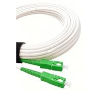 Elfcam Cavo Fibra Ottica SC/APC per SC/APC Simplex Monomodale 9/125μm LSZH, Bianco/Verde, 5M