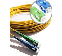 Elfcam Cavo Fibra Ottica SC/APC per SC/UPC simplex monomodale 9/125, Compatibile con Freebox Iliad (Free), 30M.