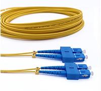 Elfcam® - Cavo Fibra Ottica SC/UPC a SC/UPC OS2 Monomodale Duplex 9/125um LSZH, 50 Metri