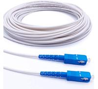Elfcam - Cavo Fibra Ottica SC/UPC per SC/UPC Simplex Monomodale LSZH Bianco (15M)