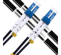 Elfcam® - Cavo in fibra ottica da 150m LC/UPC a LC/UPC OS2 Duplex Monomodale 9/125μm G657A2 per Esterno e Interno, 150 Metri